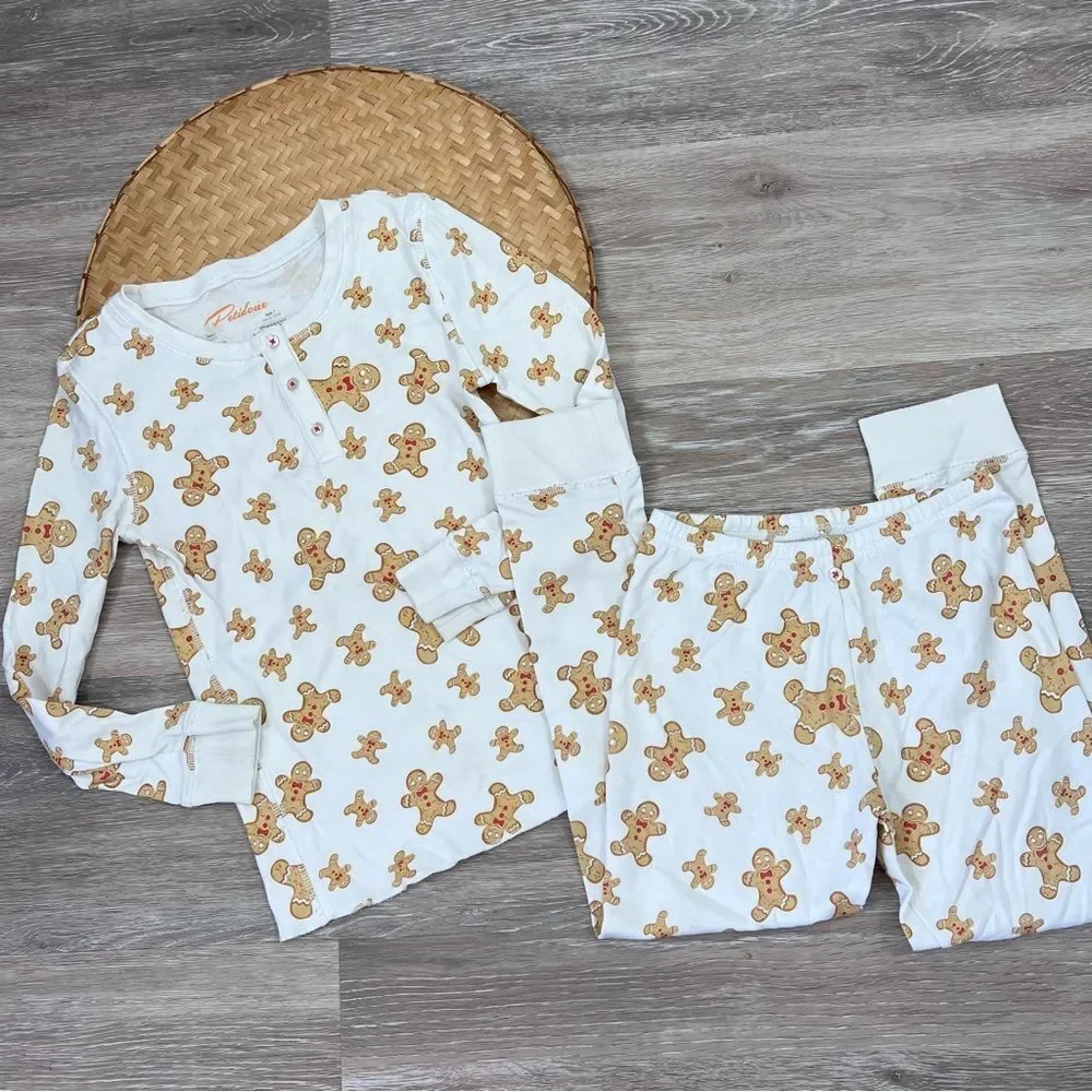 Petidoux Christmas holiday‎ gingerbread pajamas children’s size 7